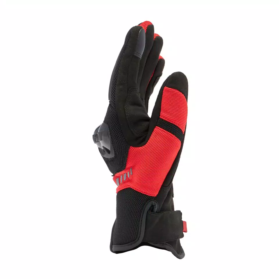 MIG 3 AIR - MEN'S MOTORCYCLE TEXTILE SUMMER GLOVES - BLACK/RED-LAVA - 2