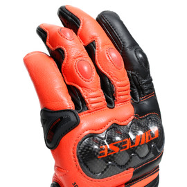 CARBON 3 SHORT GLOVES BLACK/FLUO-RED- Gloves