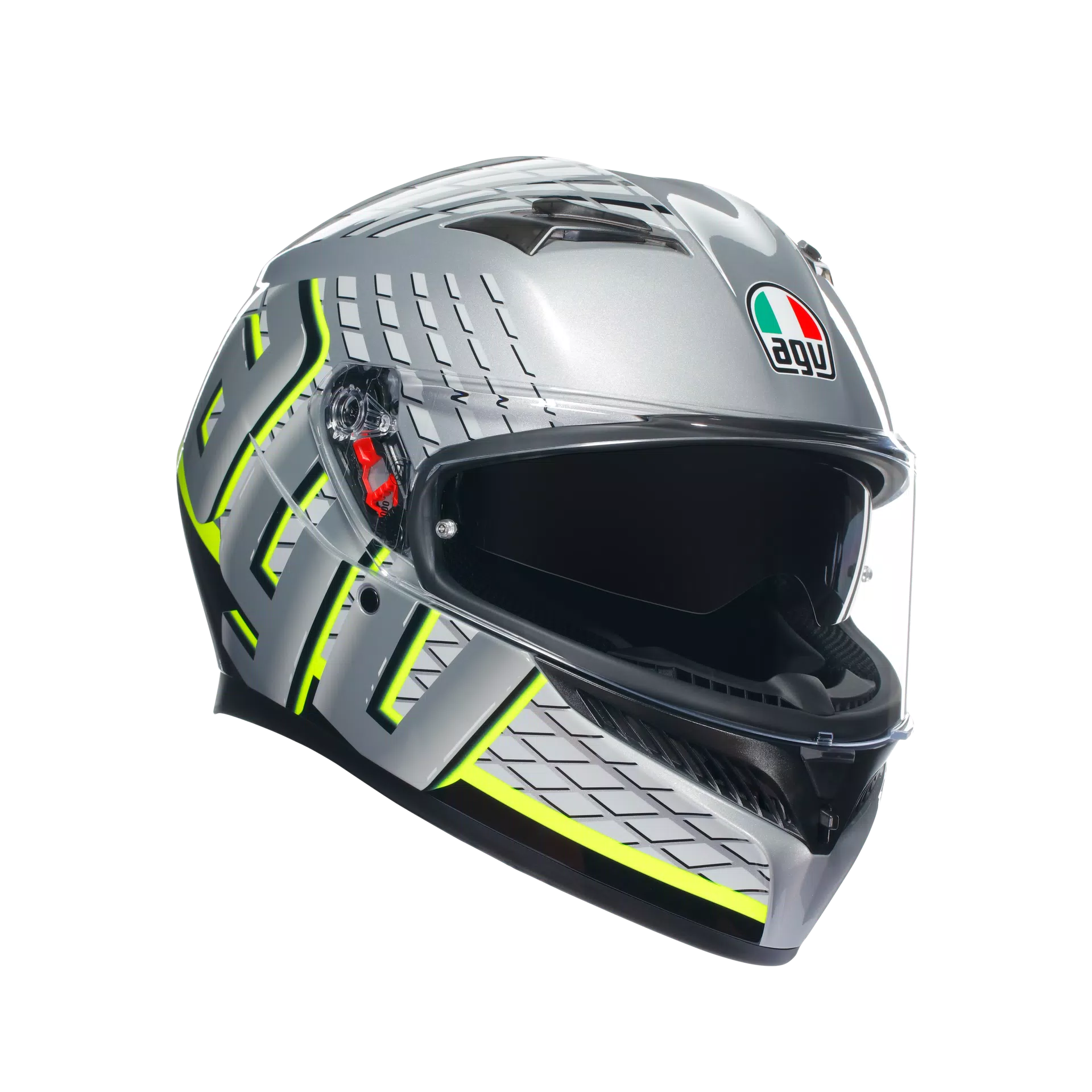 K3 FORTIFY GREY/BLACK/YELLOW FLUO - CASQUE MOTO INTÉGRAL E2206