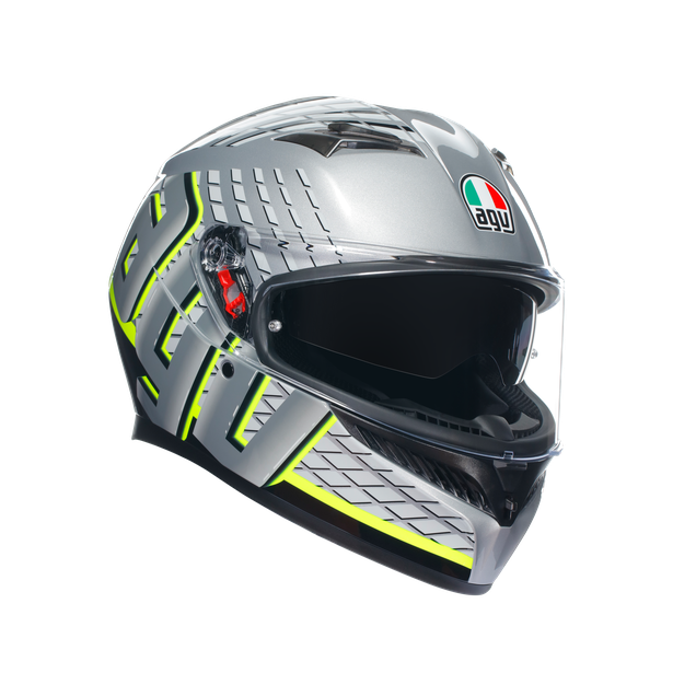 k3-fortify-grey-black-yellow-fluo-casco-moto-integral-e2206 image number 0
