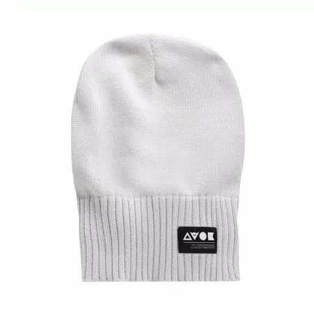 KNITTED BEANIE  - GREY - 1