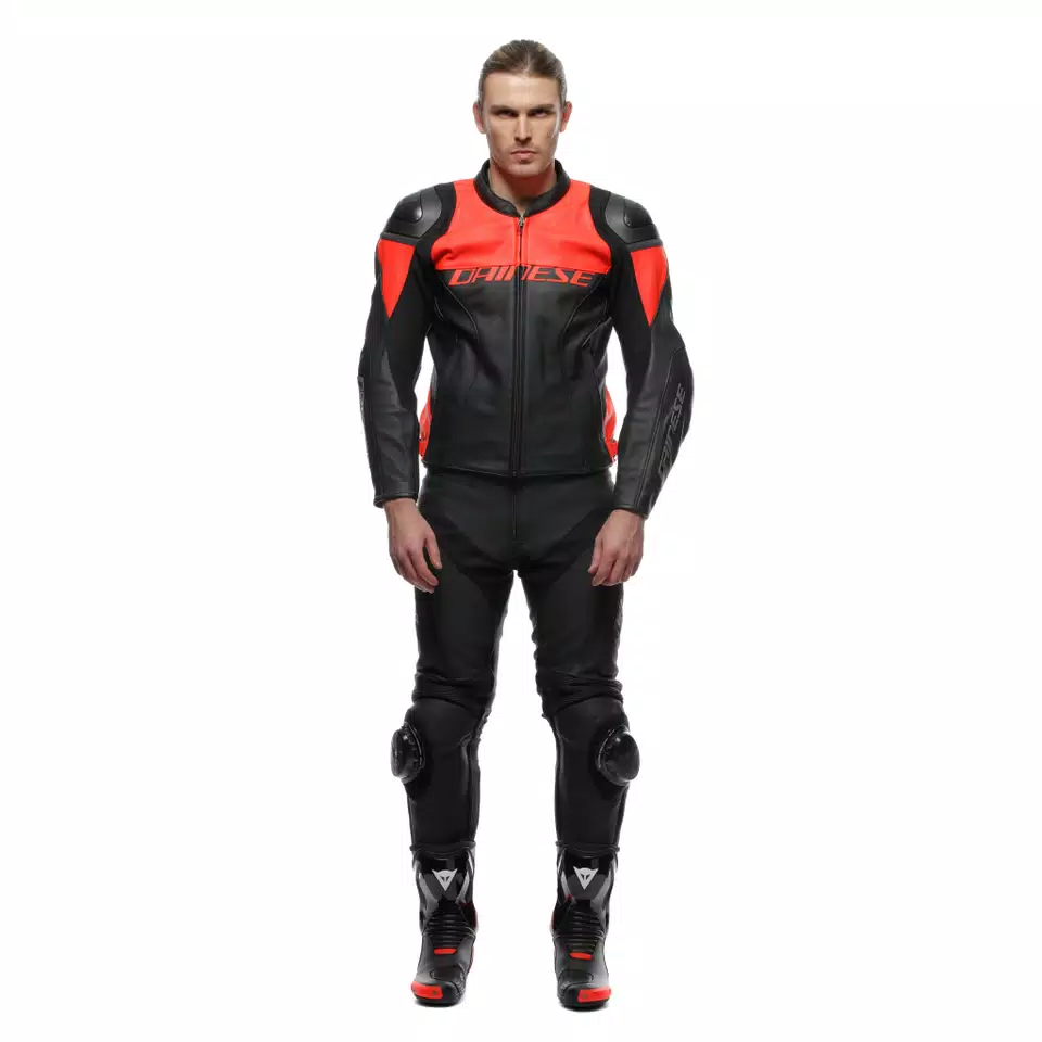 DELTA 4 - MEN'S MOTORCYCLE PERFORATED LEATHER PANTS - BLACK/BLACK - 3