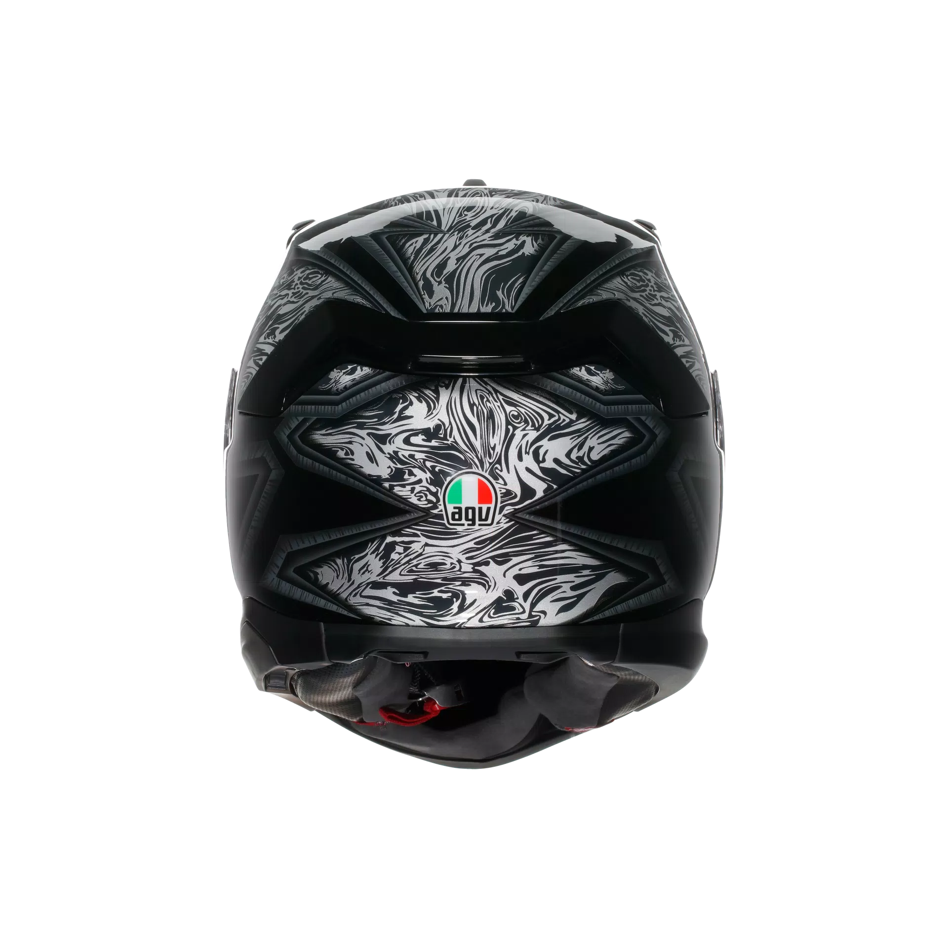 K7 MPLK DAMASCUS BLACK/SILVER - MOTORBIKE FULL FACE HELMET E2206