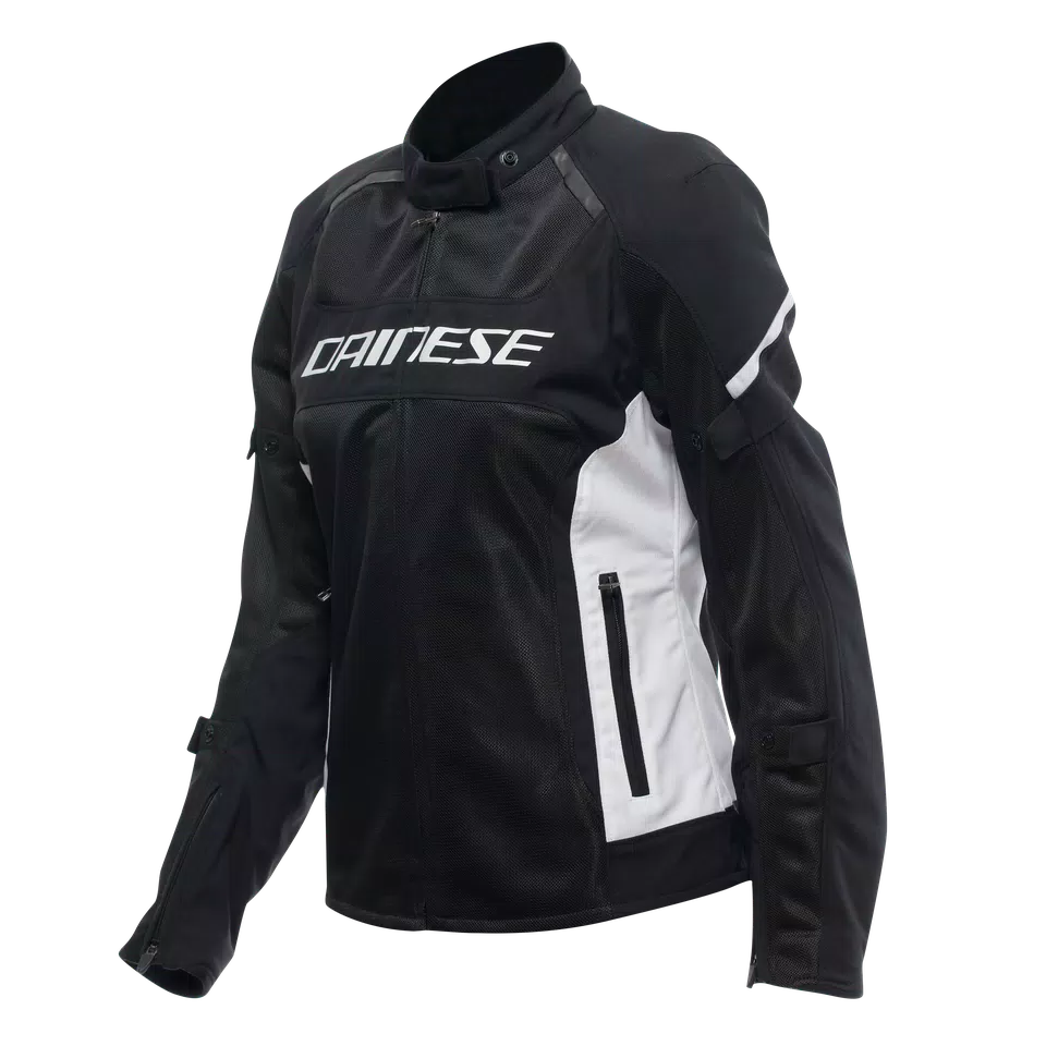 AIR FRAME 3 TEX - WOMEN'S SUMMER MOTORCYCLE JACKET IN FABRIC - BLACK/WHITE/WHITE - 1