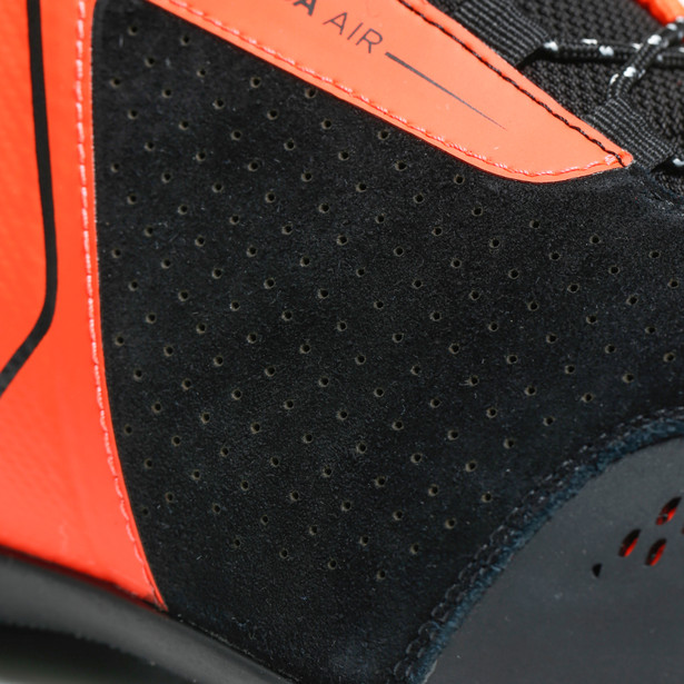 ENERGYCA AIR SHOES BLACK/FLUO-RED- Pelle