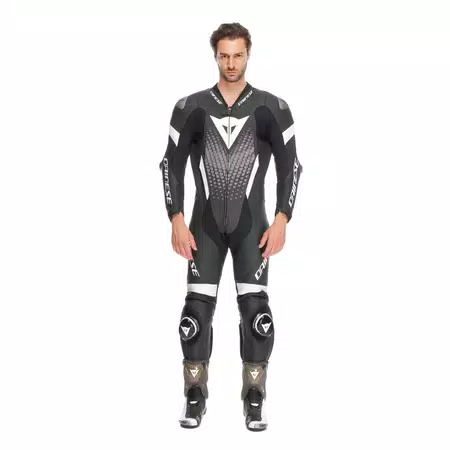 LAGUNA SECA 6 - PERFORATED ONE-PIECE LEATHER RACING SUIT - BLACK/WHITE/ANTHRACITE - 3