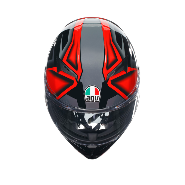 k3-compound-black-red-motorbike-full-face-helmet-e2206 image number 6