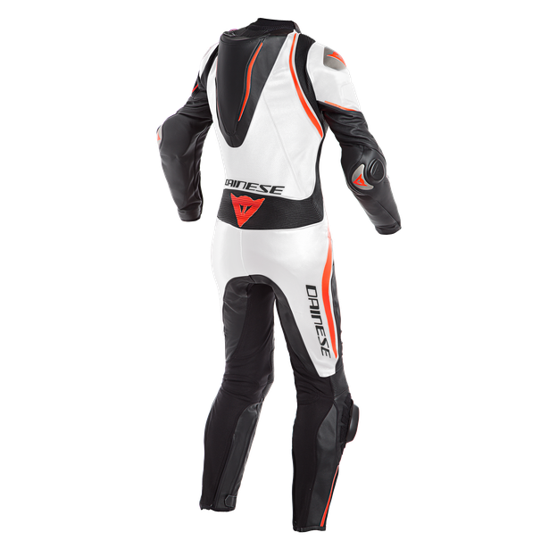 laguna-seca-4-1pc-perf-lady-leather-suit-black-white-fluo-red image number 1