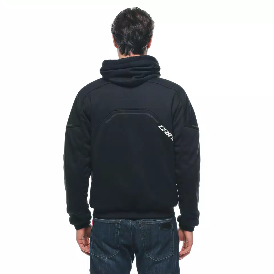 DAEMON-X SAFETY HOODIE FULL ZIP - BLACK/BLACK/WHITE - 5