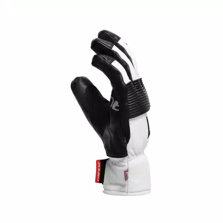 LEATHER GLOVES - MEN’S LEATHER SKI GLOVES - STRETCH-LIMO/WHITE - 4