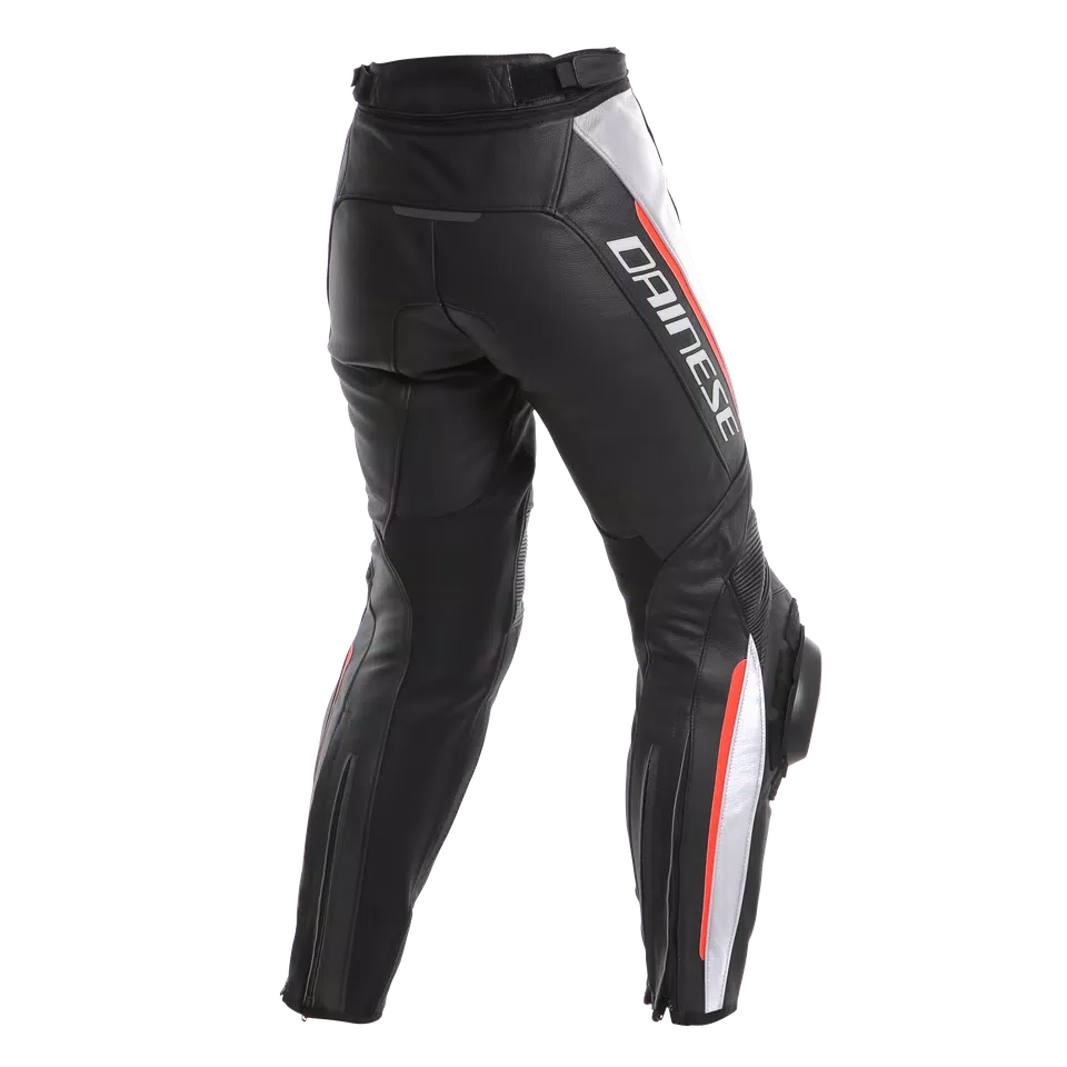 DELTA 3 - WOMEN'S MOTORCYCLE LEATHER PANTS - BLACK/WHITE/RED - 2