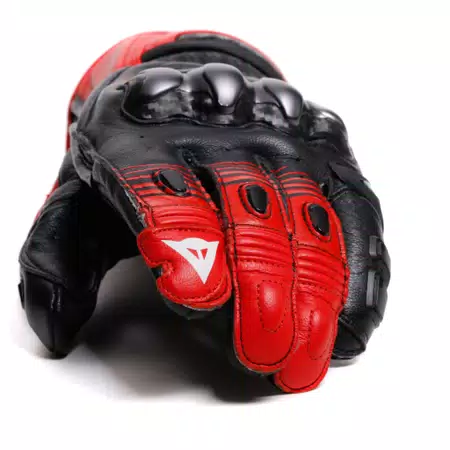 FIERO - LEREN RACE MOTORFIETSHANDSCHOENEN - BLACK/RED-LAVA/WHITE - 7