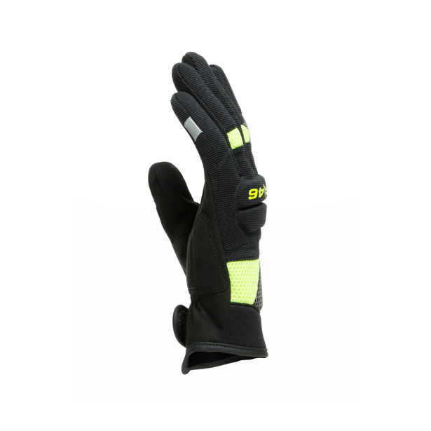 vr46-curb-short-gloves-black-anthracite-fluo-yellow image number 3