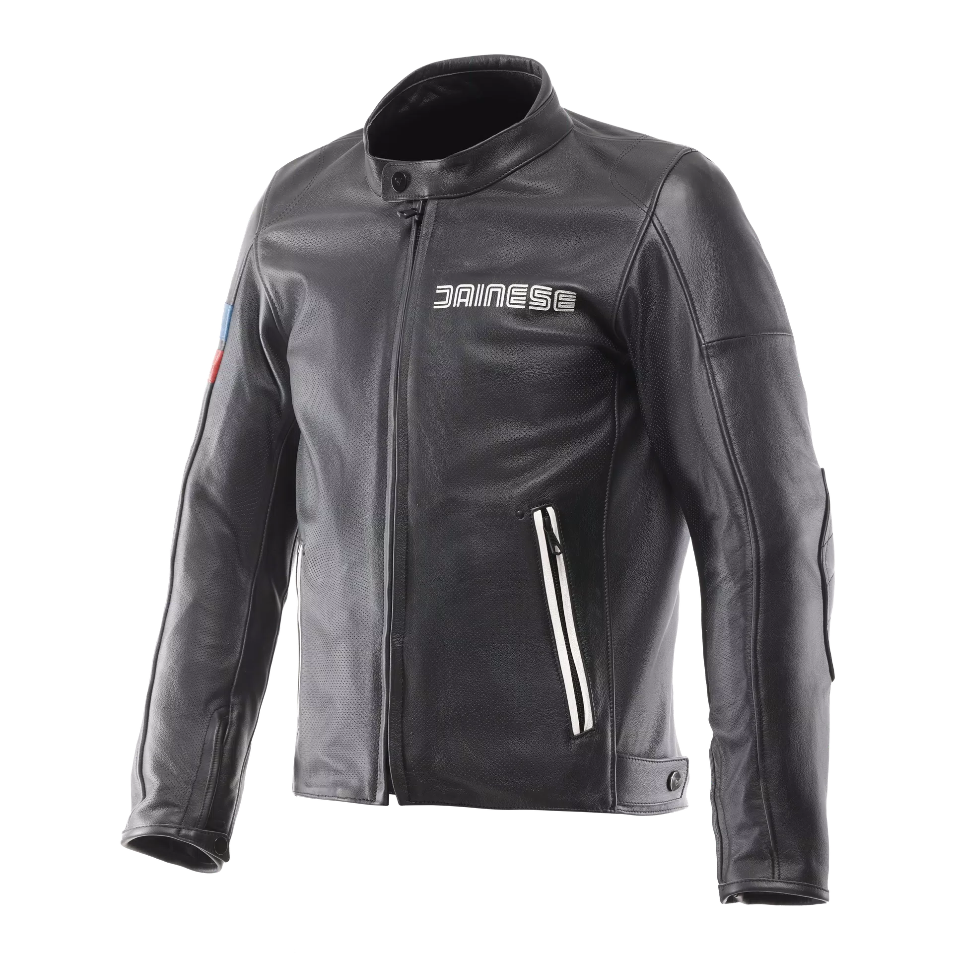 LEGGENDA -MEN PERFORATED LEATHER MOTORCYCLE JACKET | BLACK | Dainese