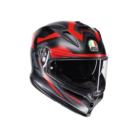 K7 MPLK GLIMPSE MATT BLACK/RED - MOTORBIKE FULL FACE HELMET E2206 -  - 1