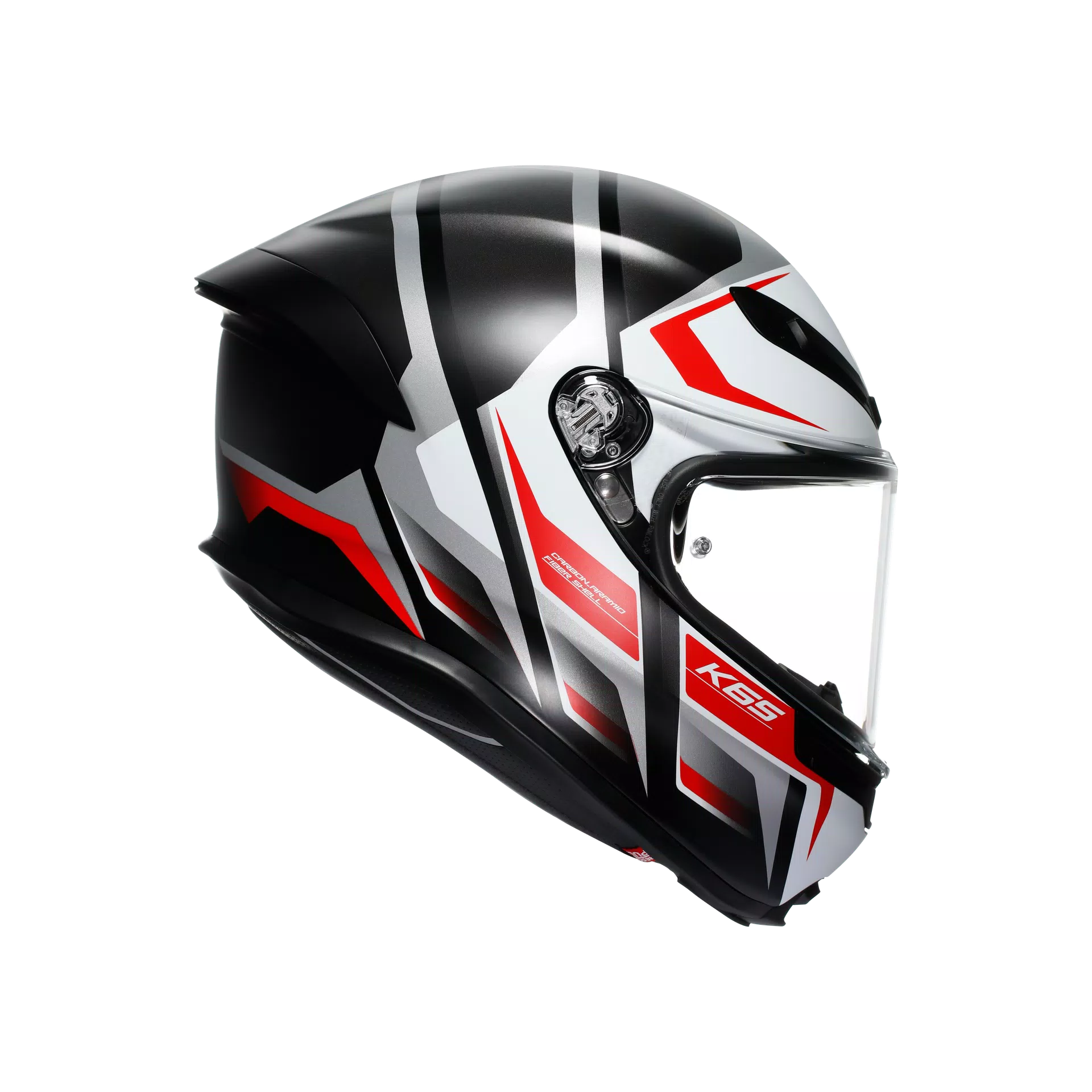 K6 S KARVE MATT BLACK/WHITE/RED - MOTORBIKE FULL FACE HELMET DOT (E2206)