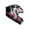 K6 S KARVE MATT BLACK/WHITE/RED - MOTORBIKE FULL FACE HELMET DOT (E2206)