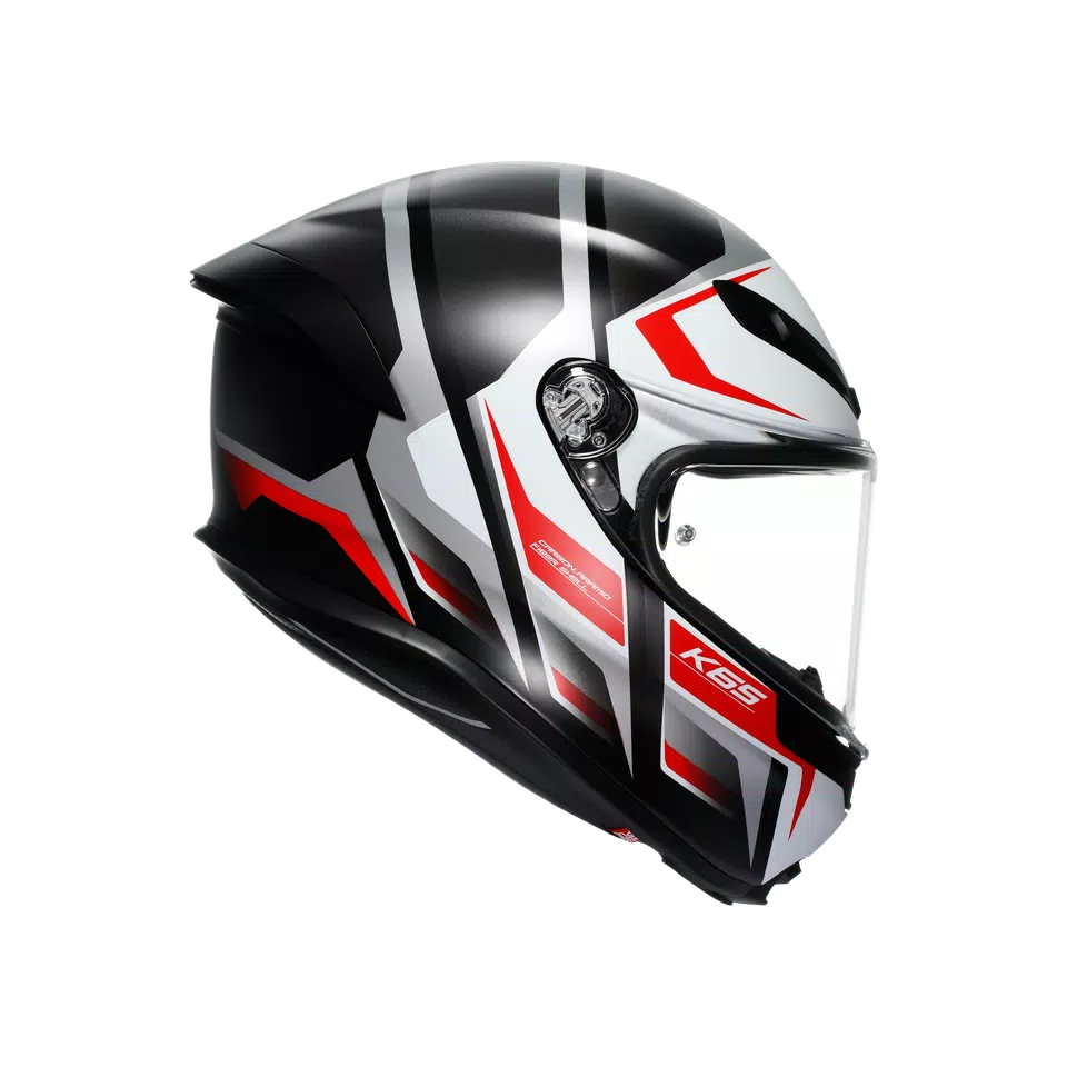 K6 S KARVE MATT BLACK/WHITE/RED - MOTORBIKE FULL FACE HELMET DOT (E2206) -  - 3