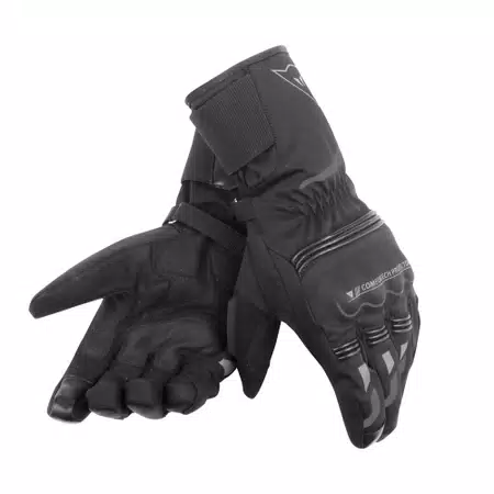 TEMPEST D-DRY®- UNISEX WATERPROOF MOTORCYCLE GLOVES (LONG) - BLACK/BLACK - 1