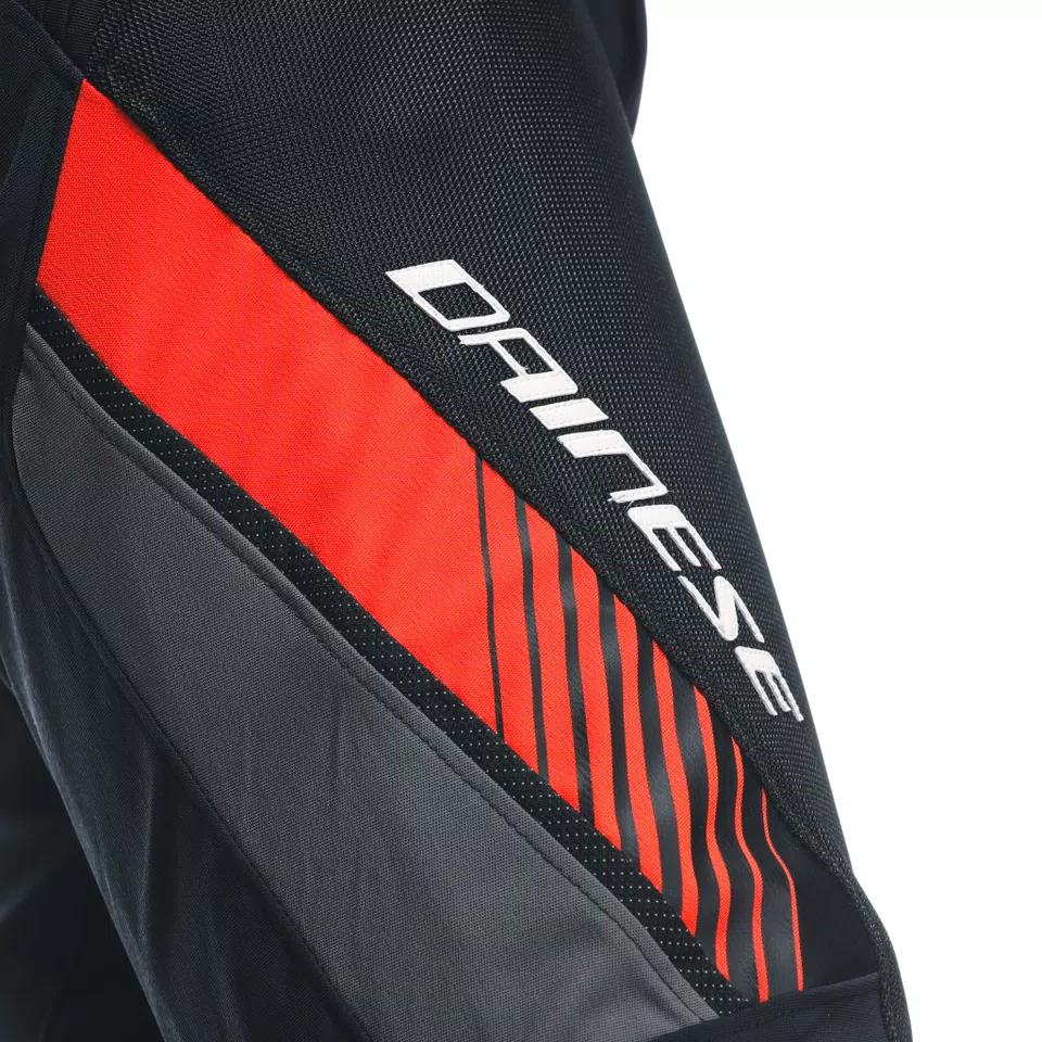 DRAKE 2 AIR ABSØLUTESHELL - MEN'S WATERPROOF MOTORCYCLE SUMMER PANTS - BLACK/RED-FLUO - 13