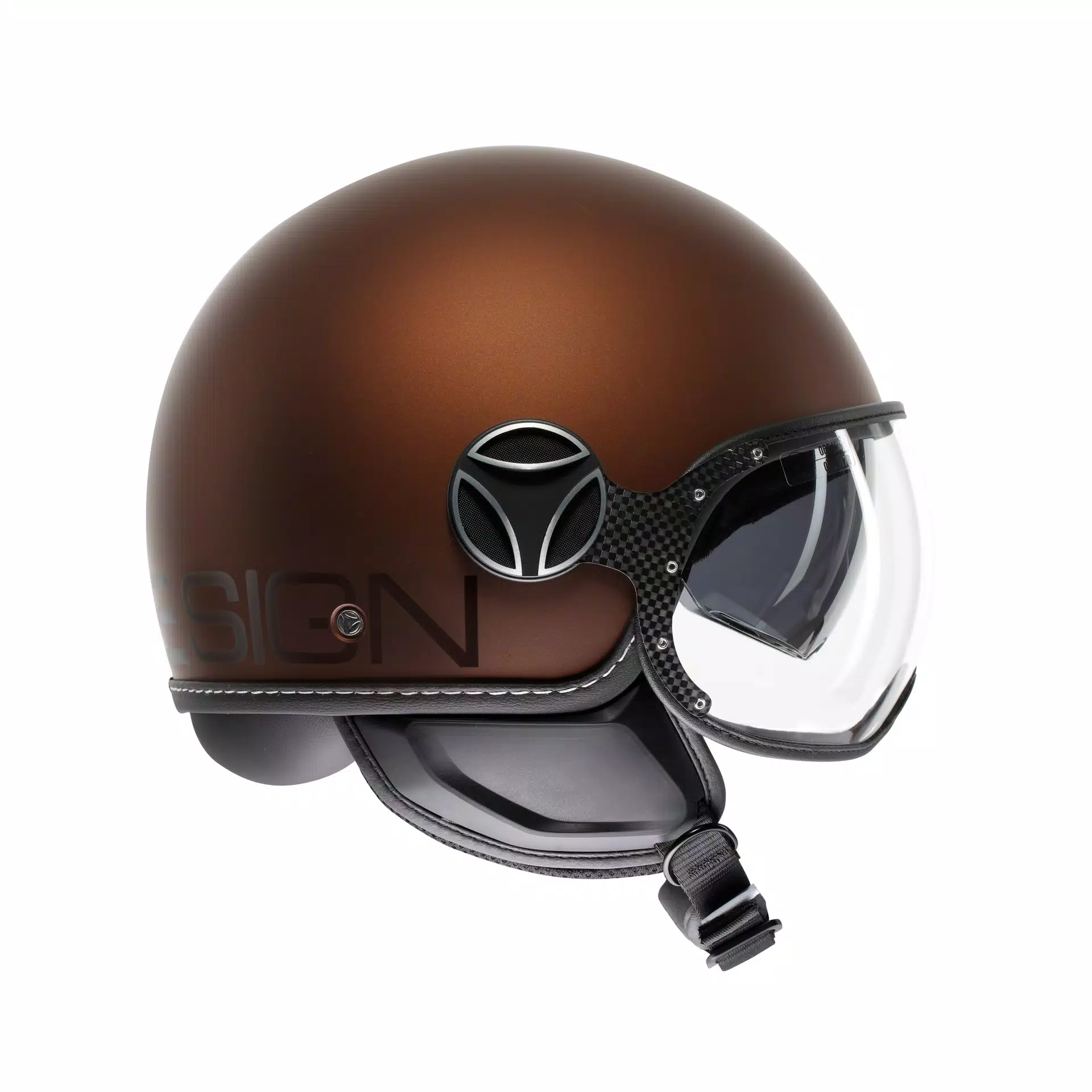 MOMODESIGN FGTR EVO MATT ESPRESSO / SCHWARZ - JET-HELM MIT DOPPELVISIER E2206
