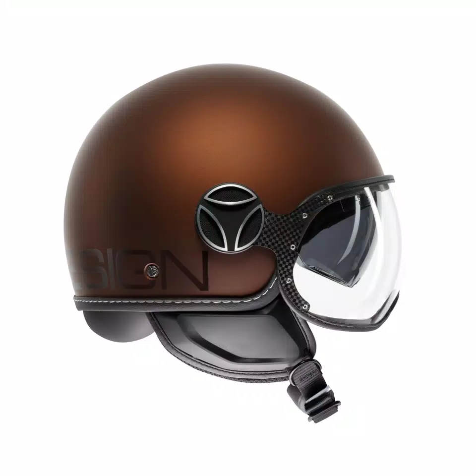 MOMODESIGN FGTR EVO MATT ESPRESSO / SCHWARZ - JET-HELM MIT DOPPELVISIER E2206 -  - 3