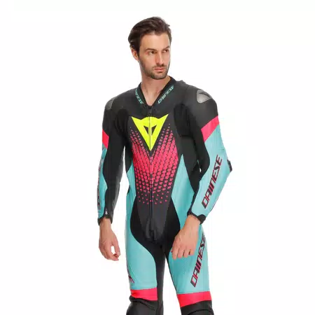 LAGUNA SECA 6 - GEPIERCEERD ÉÉNDELIG LEREN RACEPAK - BLACK/WATER/FUXIA - 5