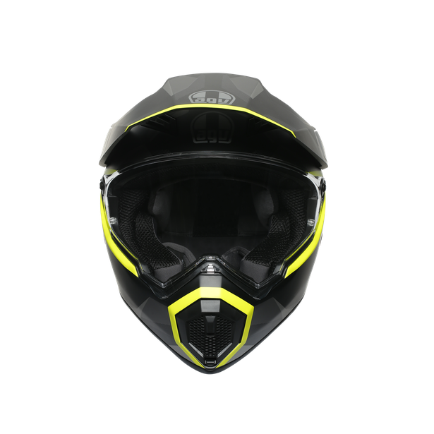 Fast Shipping! New AGV AGV AX9 Siberia Matt Black Yellow Fluo Motorcycle Helmet 