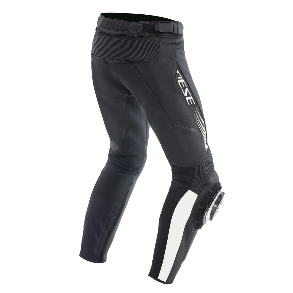 super-speed-pantaloni-moto-in-pelle-uomo-black-white image number 1