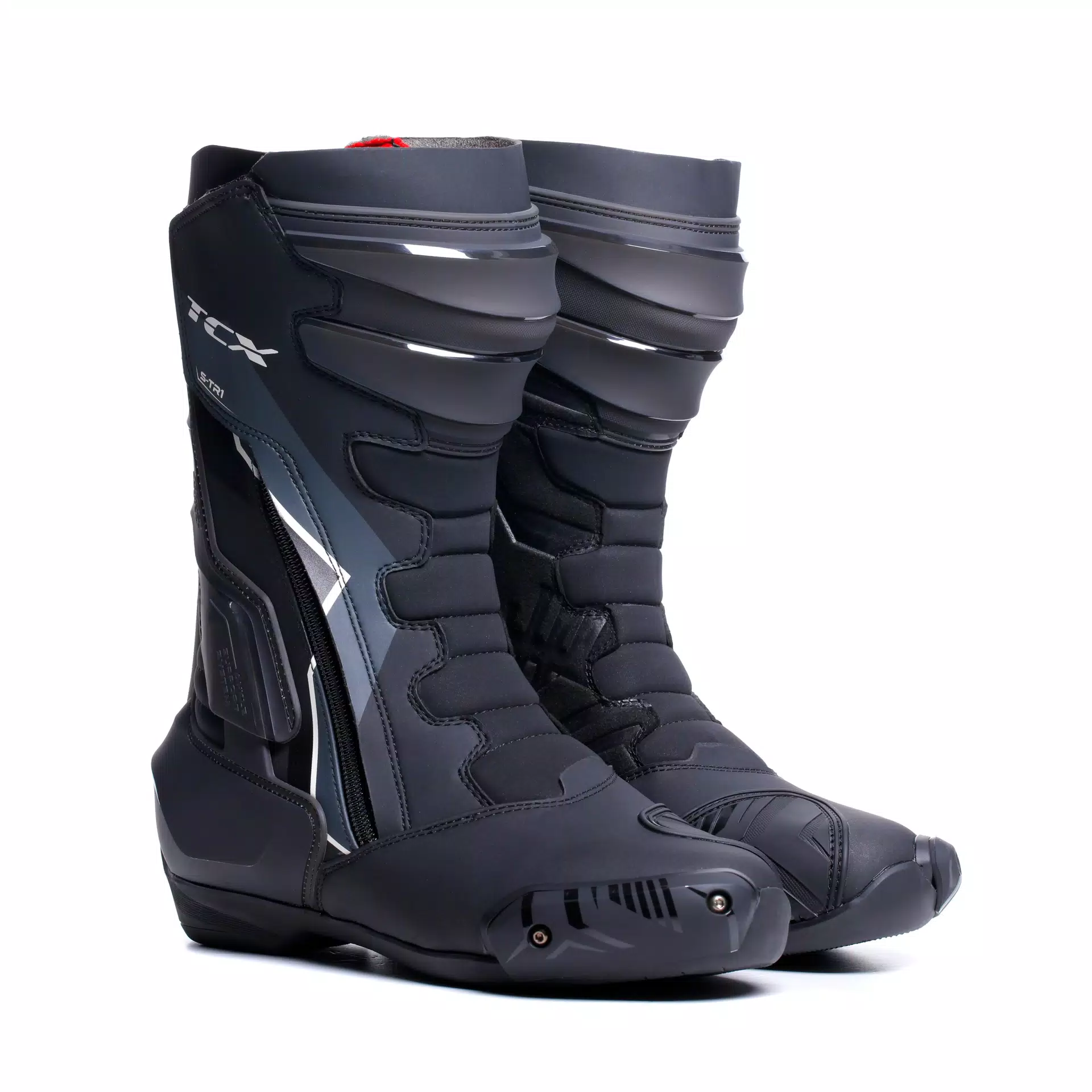 S-TR1 WOMEN'S MOTORCYCLE BOOTS - BLACK/PEARL WHITE