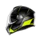 TOURMODULAR PERCEPTION MATT BLACK/YELLOW FLUO - MOTORBIKE FLIP UP HELMET E2206
