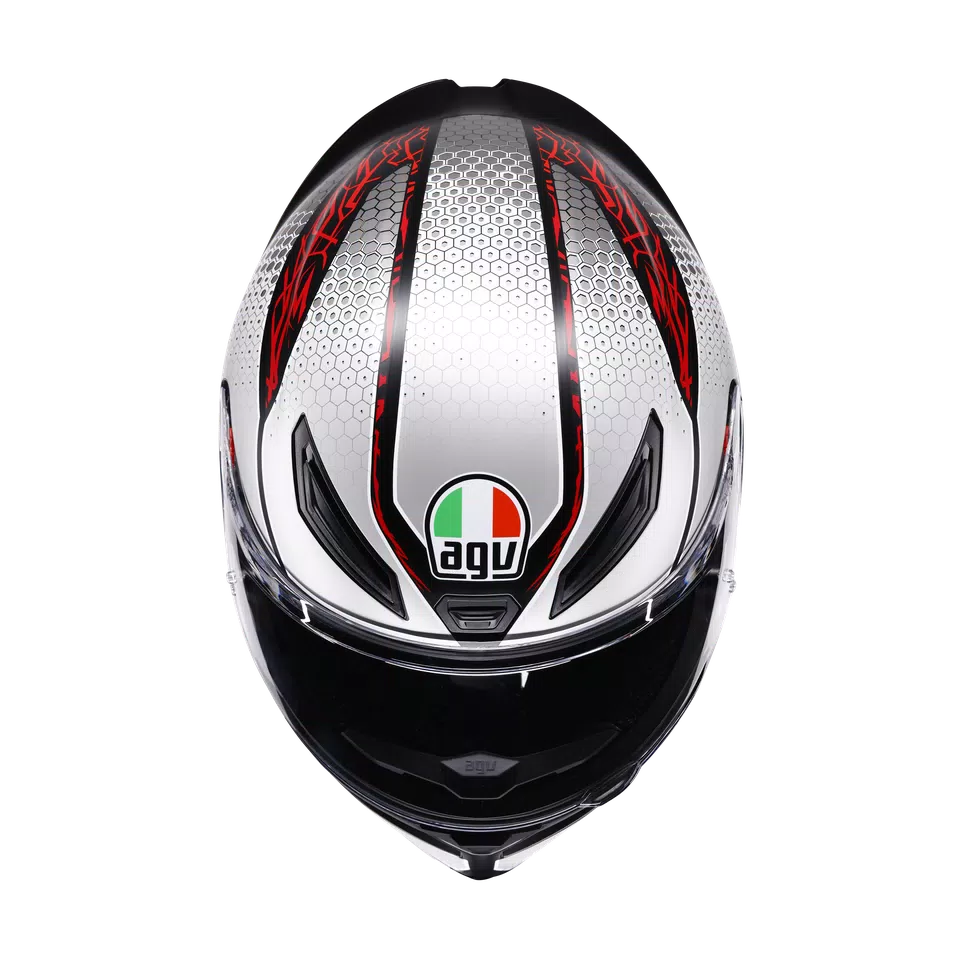 K1 S SPEEDARMOR MATT BLACK/GREY/RED - MOTORBIKE FULL FACE HELMET E2206 -  - 7