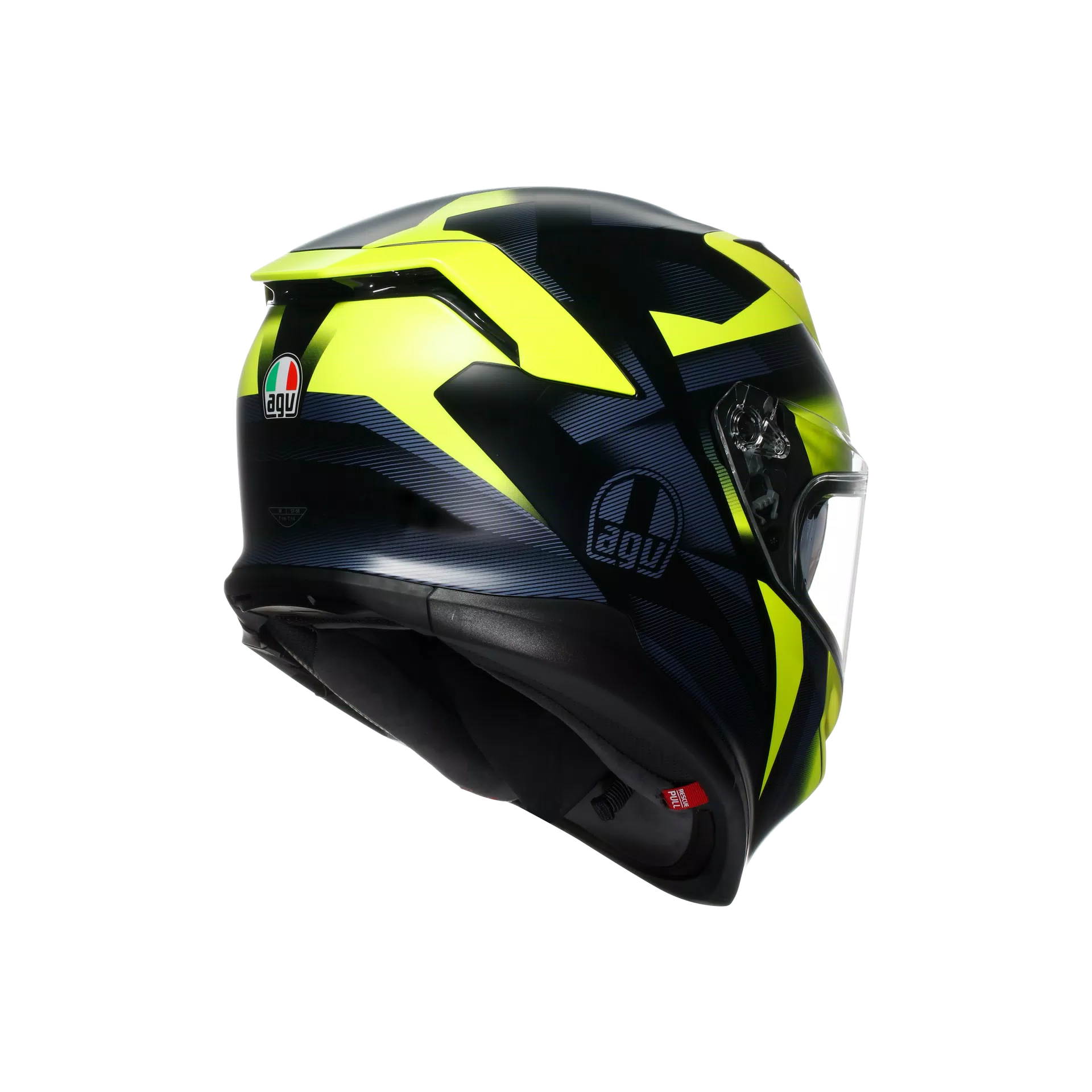 K7 MPLK GLIMPSE MATT BLACK/YELLOW FLUO - MOTORBIKE FULL FACE HELMET DOT (E2206)