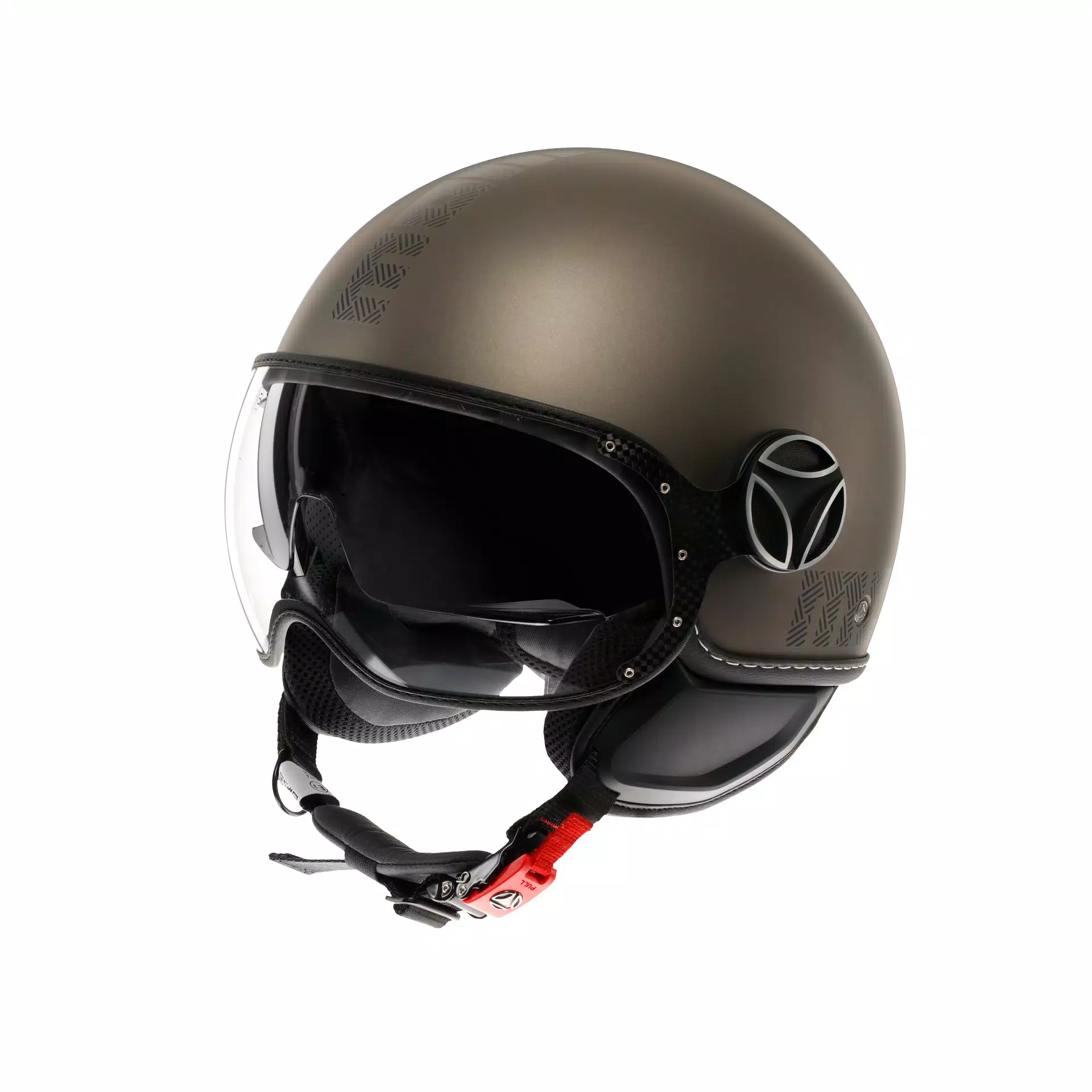 MOMODESIGN FGTR EVO MATT BRONZE / STONE - JET HELMET WITH DUAL VISOR E2206