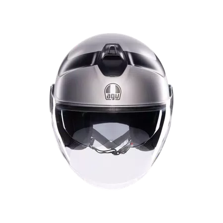 ETERES RIMINI MATT GREY/BLACK - MOTORBIKE OPEN FACE HELMET E2206 -  - 2