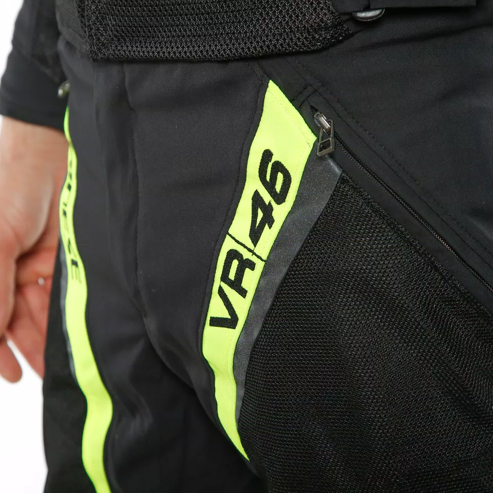 VR46 GRID AIR TEX PANTS - BLACK/FLUO-YELLOW - 6