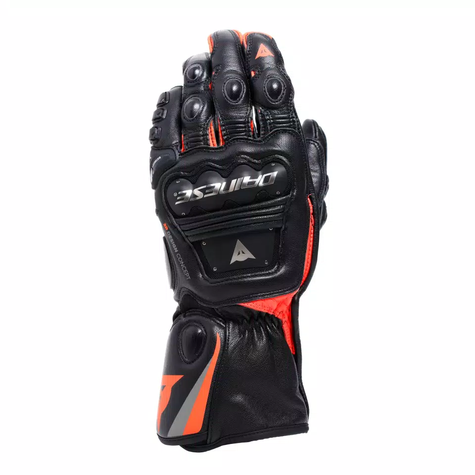 STEEL PRO GLOVES BLACK FLUO RED Dainese