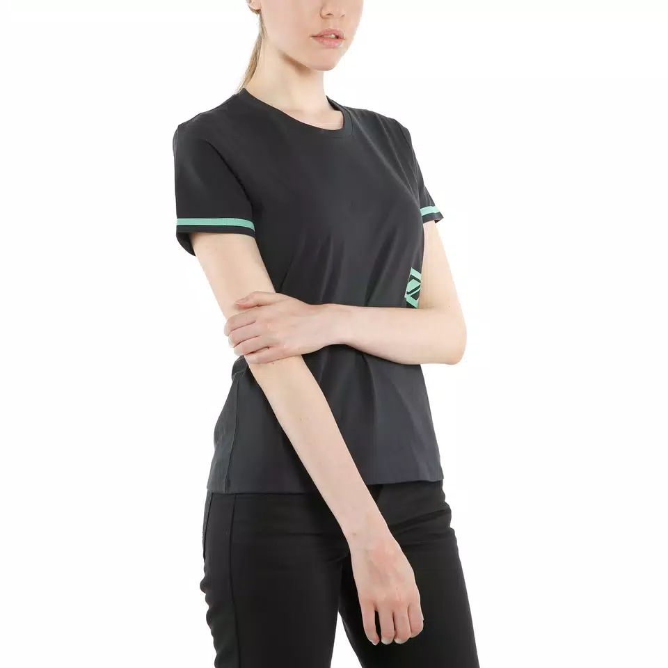 PADDOCK LADY T-SHIRT - BLACK/AQUA-GREEN - 5