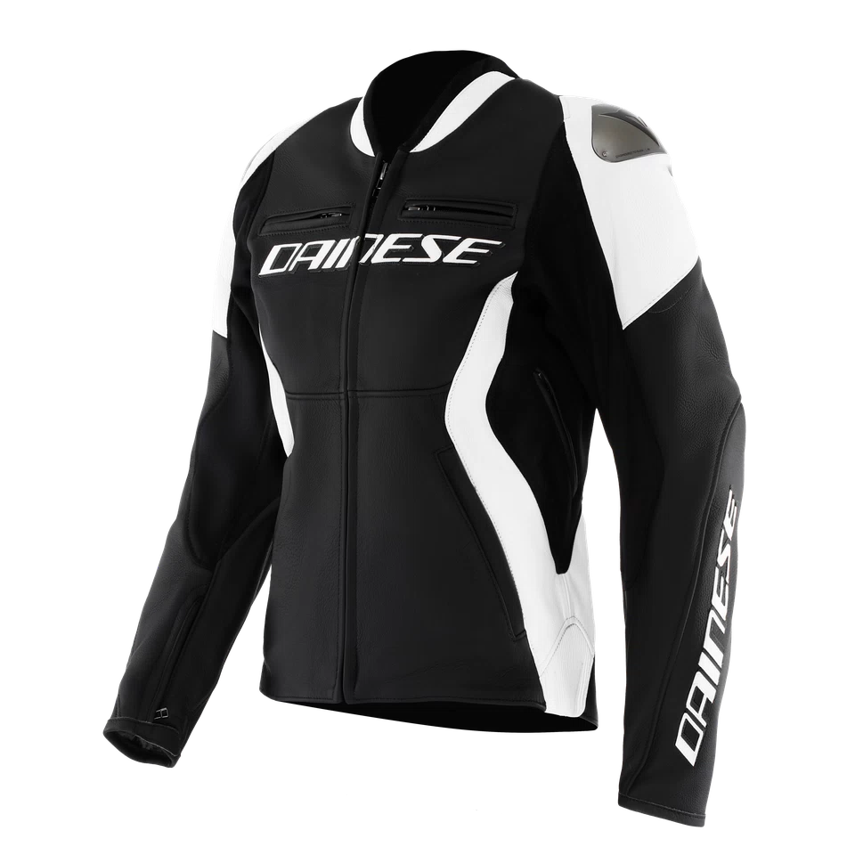 Giacca Da Moto In Vera Pelle DR245 Per Donna - Nero, Stile Biker, Cerniera YKK, 4 Tasche