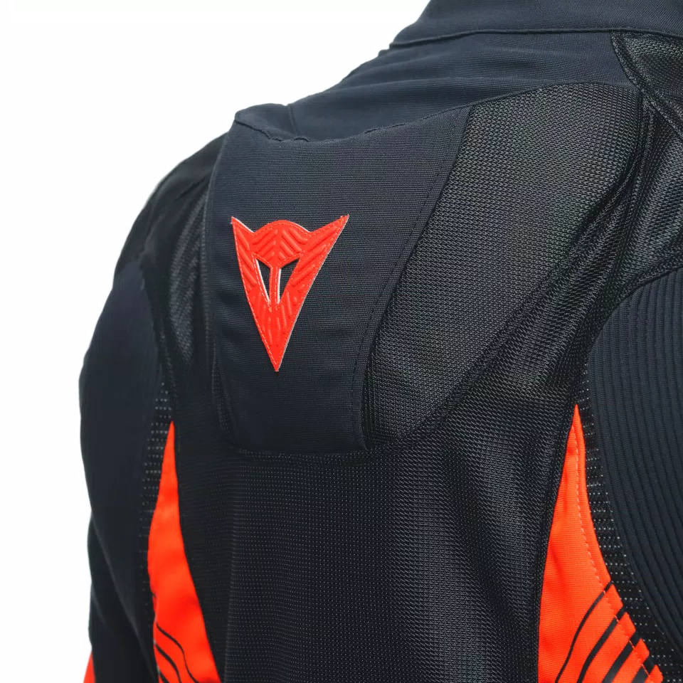 SUPER RIDER 2 ABSOLUTESHELL™ - MEN'S WATERPROOF MOTORCYCLE JACKET - BLACK/DARK-GULL-GRAY/FLUO-RED - 14