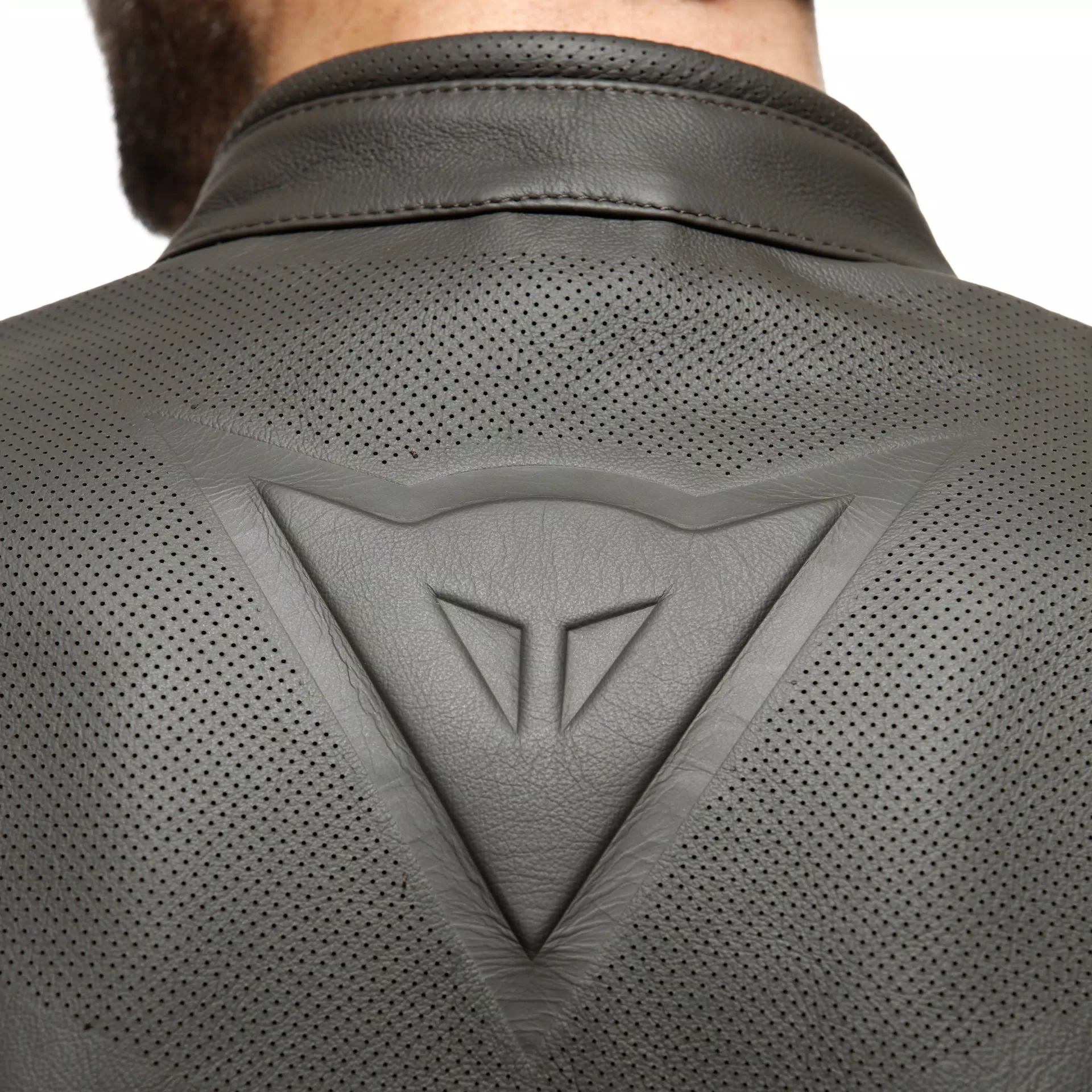 ISTRICE - GIACCA MOTO IN PELLE TRAFORATA UOMO