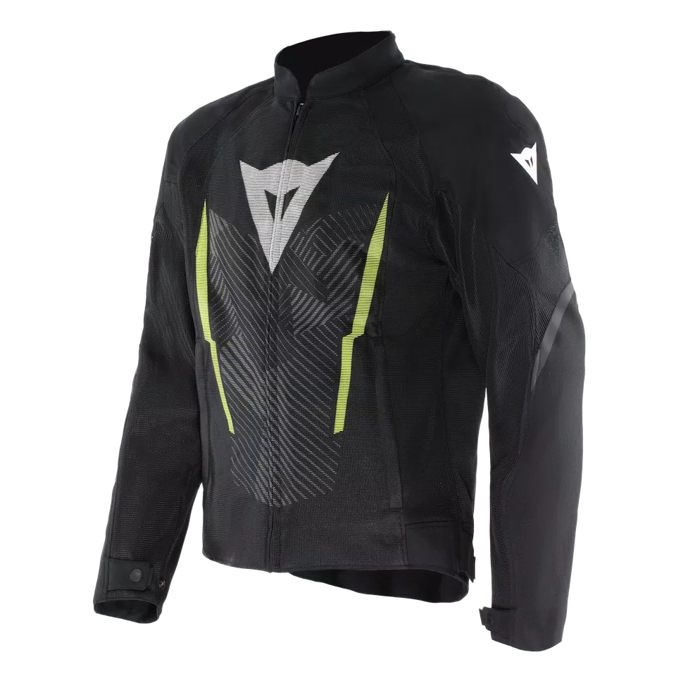 HEROSPHERE AIR TEX - MOTORFIETSJACK HEREN IN STOF - BLACK/WHITE/YELLOW-FLUO - 1