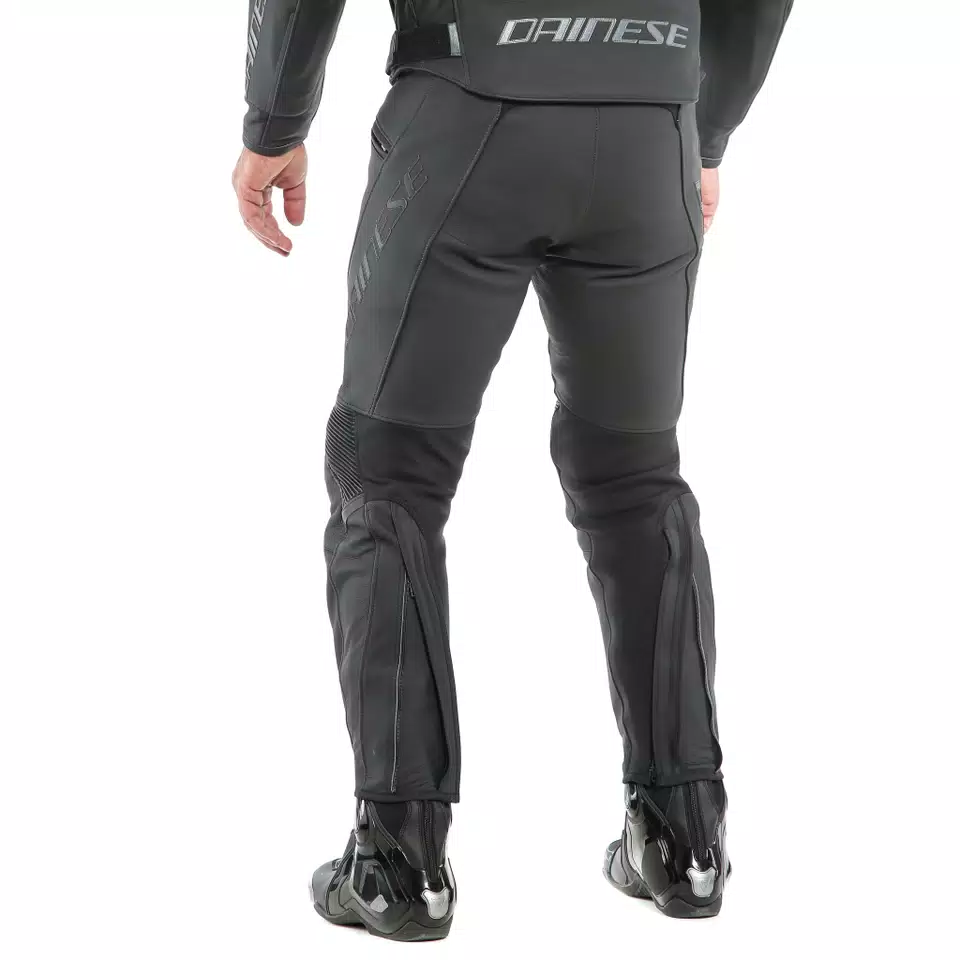 PONY 3 - MEN'S MOTORCYCLE LEATHER PANTS - BLACK-MATT - 9