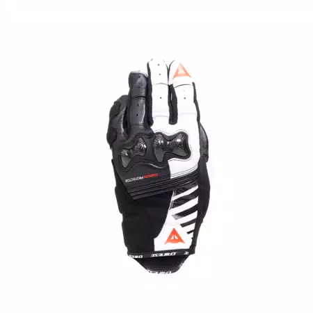 REACTO CARBON SHORT GLOVES WMN - BLACK/WHITE/RED-FLUO - 1