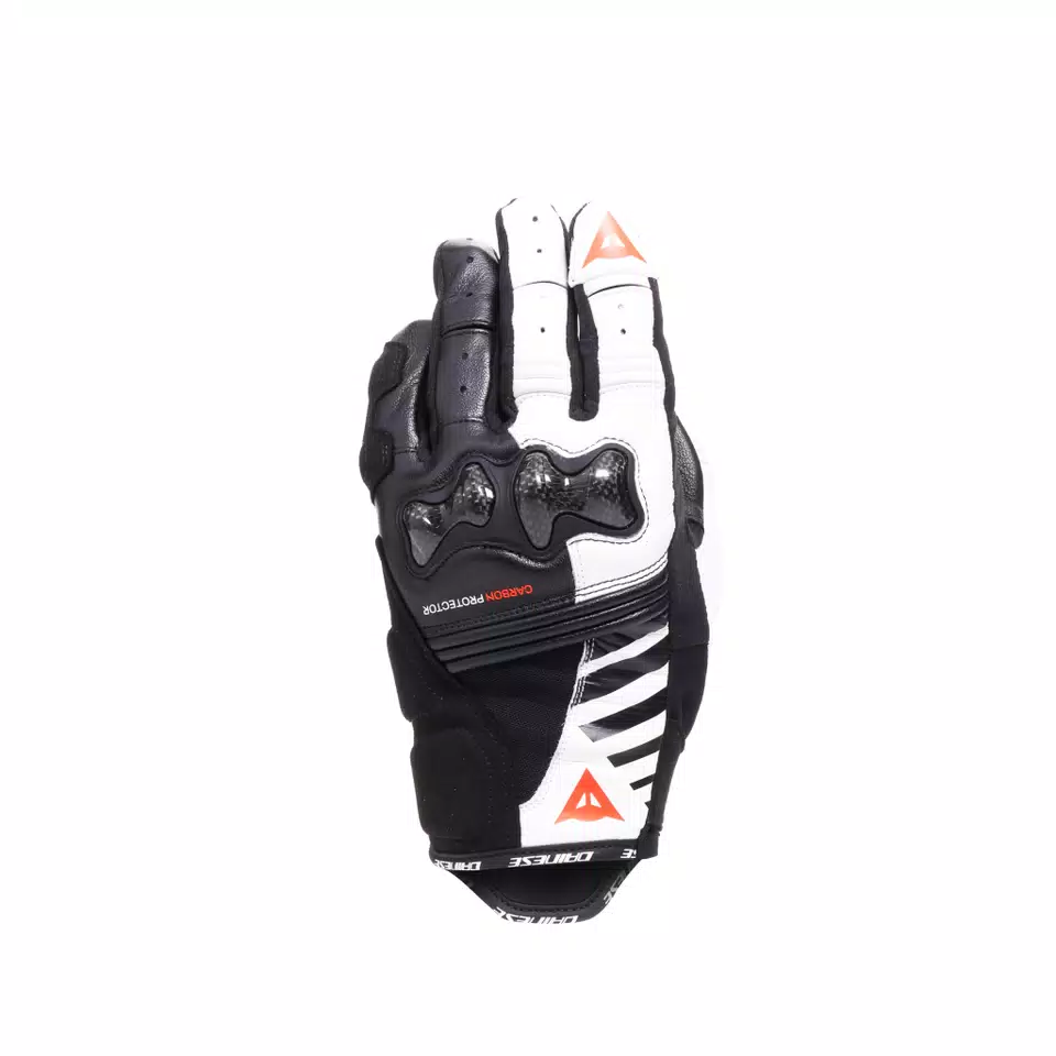 REACTO CARBON SHORT GLOVES WMN - BLACK/WHITE/RED-FLUO - 1
