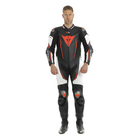 MISANO 2 D-AIR PERF. 1PC SUIT BLACK/WHITE/FLUO-RED- D-air racing