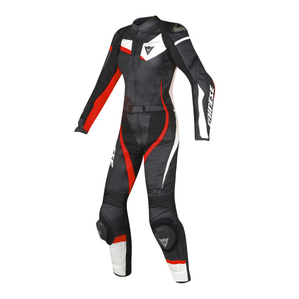 veloster-2-piece-lady-suit-black-white-fluo-red image number 0