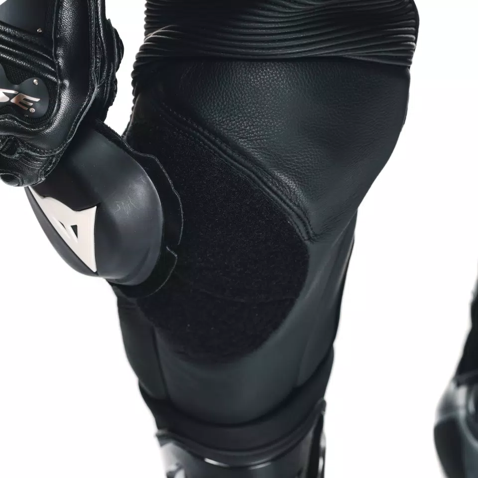 LAGUNA SECA 5 - MEN'S 2-PIECE MOTORCYCLE LEATHER SUIT (SHORT/TALL) - BLACK/BLACK/WHITE - 15