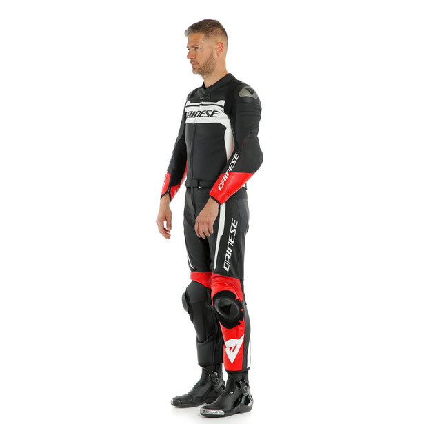 mistel-2pcs-leather-suit-black-matt-white-lava-red image number 3