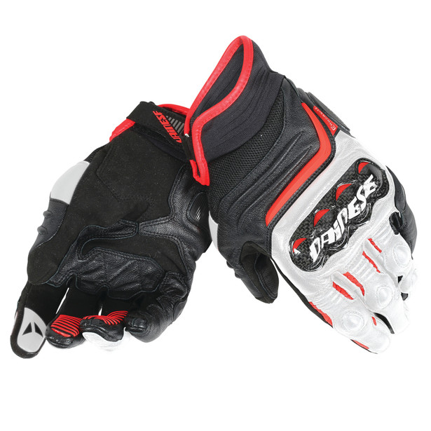 carbon-d1-short-lady-gloves-black-white-lava-red image number 0
